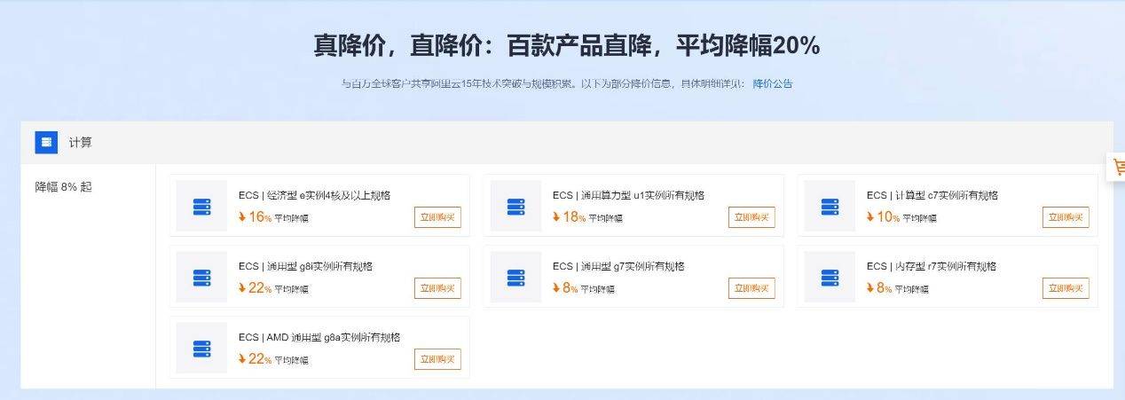 阿里云的降价牌，华为云、腾讯云们暂时没有跟